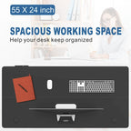 Futzca Height Adjustable Electric Standing Desk Sit Stand Computer Stand up Desk with Splice Board