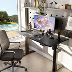 Futzca Height Adjustable Electric Standing Desk Sit Stand Computer Stand up Desk with Splice Board