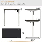 Futzca Height Adjustable Electric Standing Desk Sit Stand Computer Stand up Desk with Splice Board