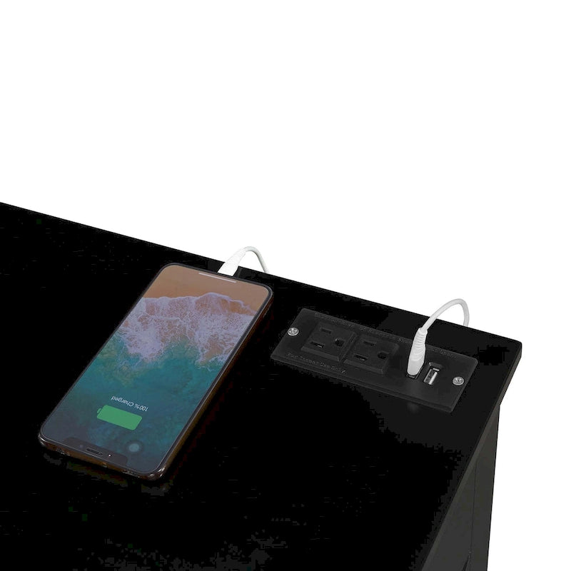 Convenience Concepts Oxford 1 Drawer 42 Desk with Charging Station