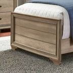 Sun Valley Sandstone Rolled Upholstered Bed Set
