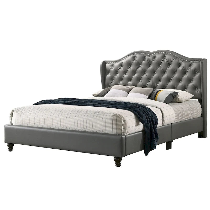 Joy Jewel Tufted Upholstered Bed