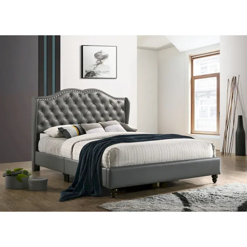 Joy Jewel Tufted Upholstered Bed