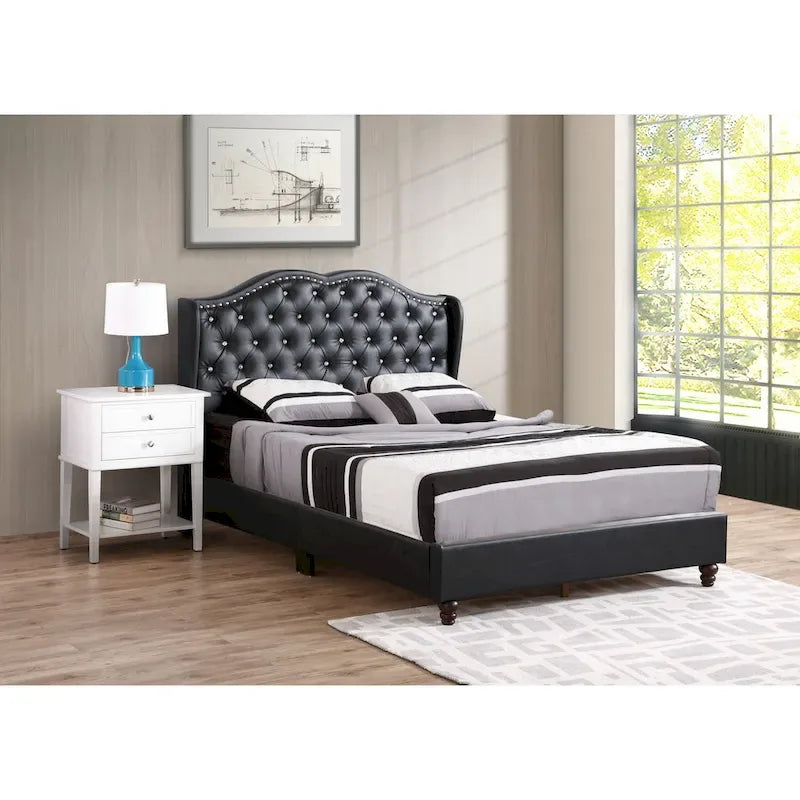 Joy Jewel Tufted Upholstered Bed