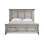 New Classic Furniture Mecklin Cream and Brown 5-Piece Bedroom Set with 2-Nightstand