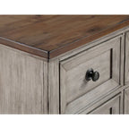 New Classic Furniture Mecklin Cream and Brown 5-Piece Bedroom Set with 2-Nightstand