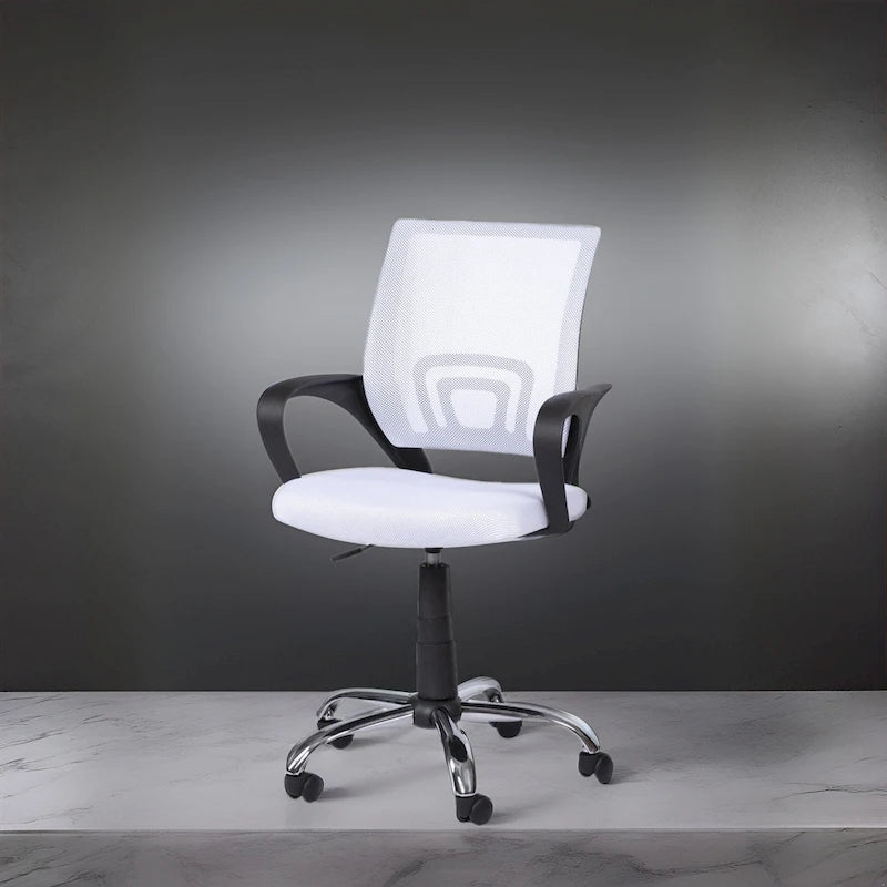 Ergonomic Breathable Mesh Office Chair  Adjustable Design with Lumbar Support and Enhanced Mobility with 360 Swivel Wheels