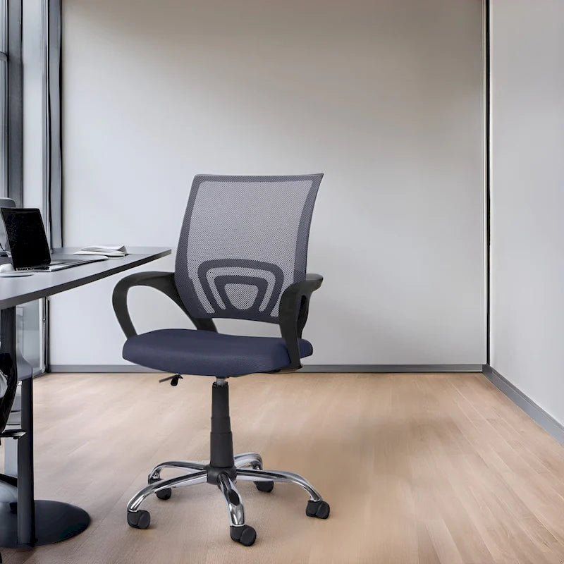 Ergonomic Breathable Mesh Office Chair  Adjustable Design with Lumbar Support and Enhanced Mobility with 360 Swivel Wheels