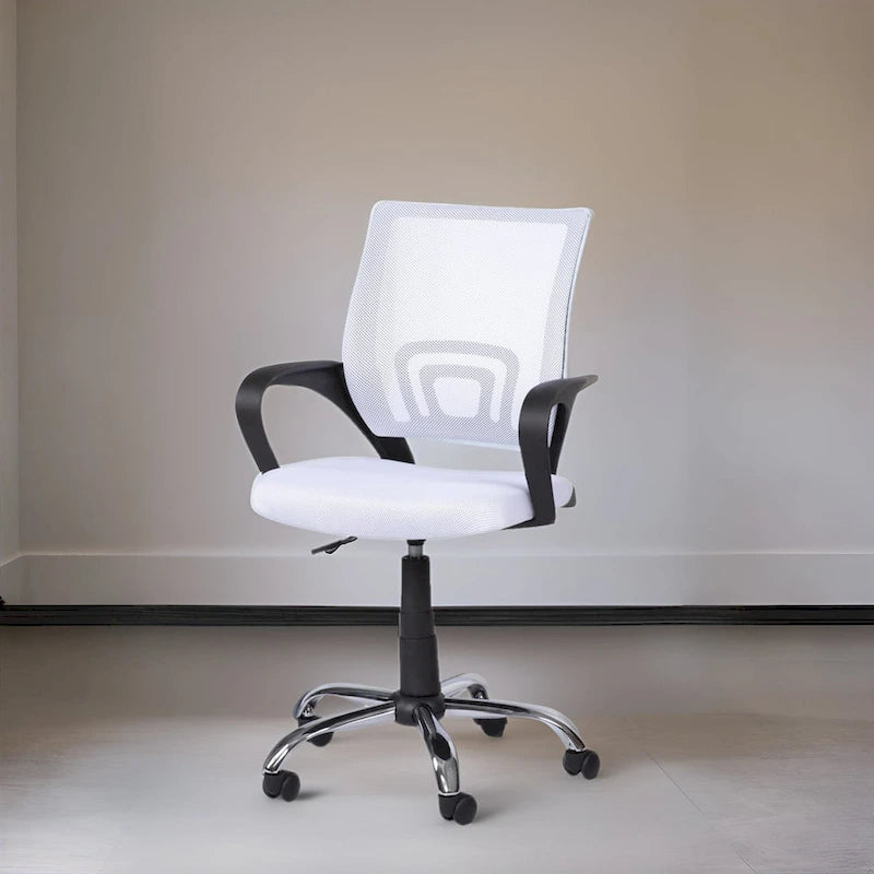 Ergonomic Breathable Mesh Office Chair  Adjustable Design with Lumbar Support and Enhanced Mobility with 360 Swivel Wheels