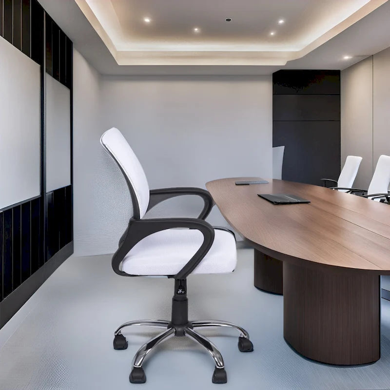 Ergonomic Breathable Mesh Office Chair  Adjustable Design with Lumbar Support and Enhanced Mobility with 360 Swivel Wheels