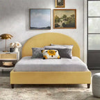 angelo:HOME Ava Mid-Century Upholstered Queen Platfom Bed