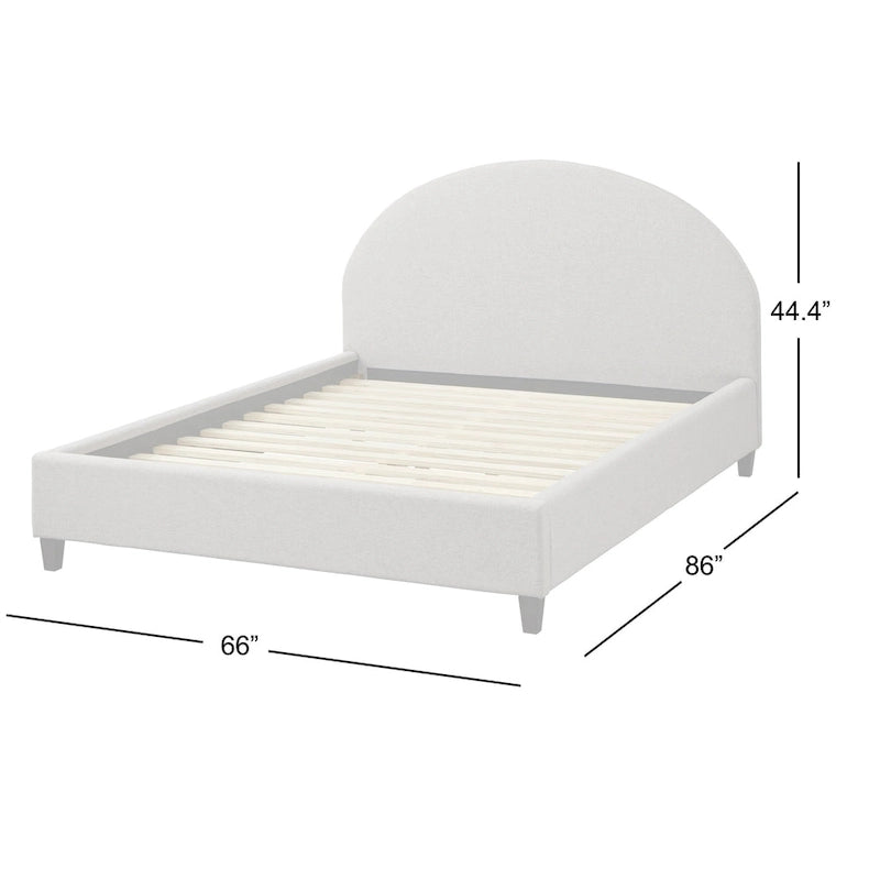 angelo:HOME Ava Mid-Century Upholstered Queen Platfom Bed