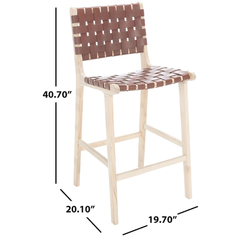 SAFAVIEH Nileema 27-inch Woven Counter Stool - 19.7 x 20.1 x 40.7 - 20Wx20Dx41H
