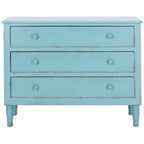 SAFAVIEH Leanna Distressed Blue 3-Drawer Storage Chest