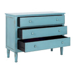 SAFAVIEH Leanna Distressed Blue 3-Drawer Storage Chest
