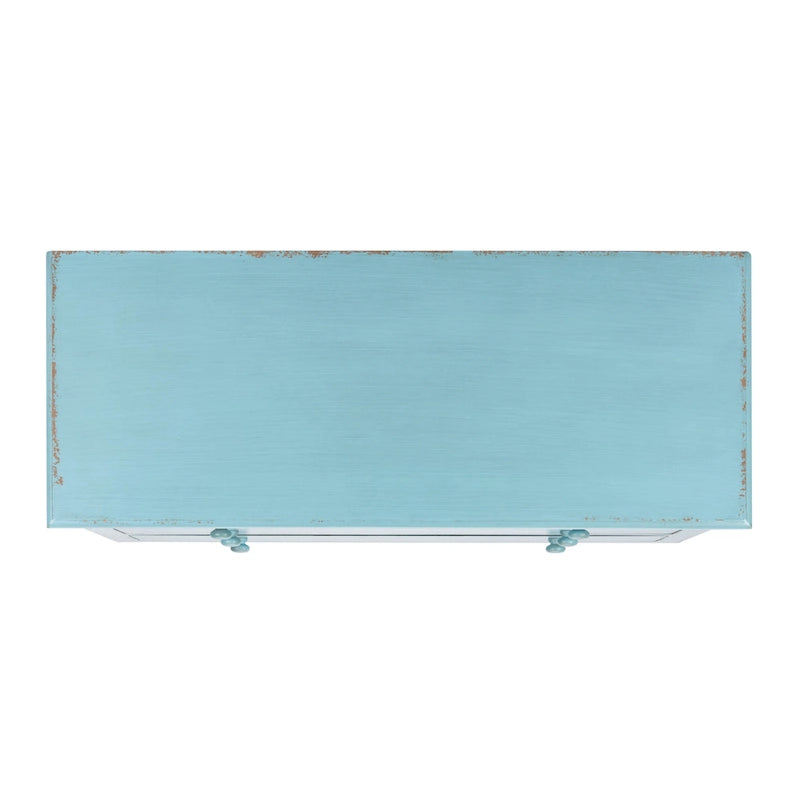 SAFAVIEH Leanna Distressed Blue 3-Drawer Storage Chest