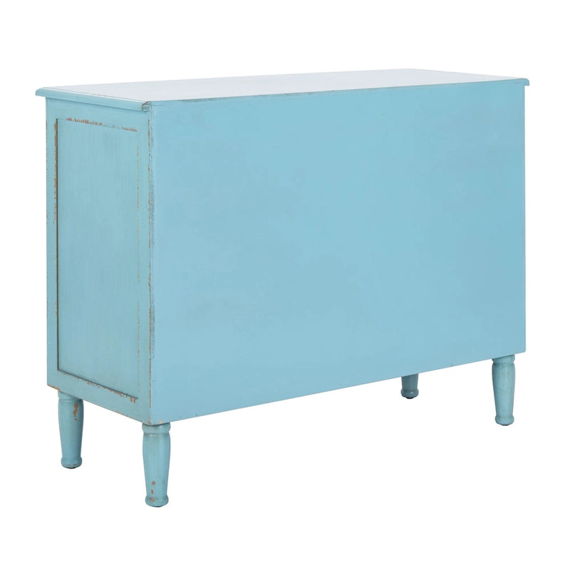 SAFAVIEH Leanna Distressed Blue 3-Drawer Storage Chest