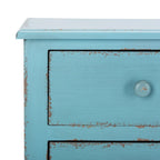 SAFAVIEH Leanna Distressed Blue 3-Drawer Storage Chest
