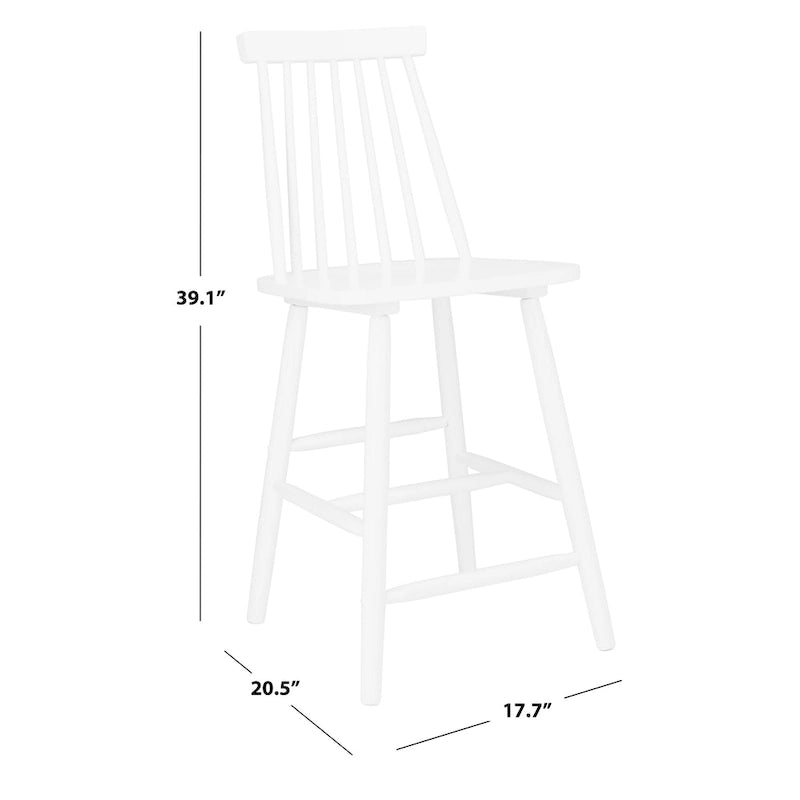 SAFAVIEH Zillah 24-inch Spindle Farmhouse Counter Stool (Set of 2) - 17.7 x 20.5 x 39.1 - 18Wx21Dx39H