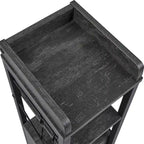 Wood Tall Bathroom Linen Cabinet Small Bathroom Storage Corner Floor Cabinet with Doors and Shelves Toilet Paper Holder