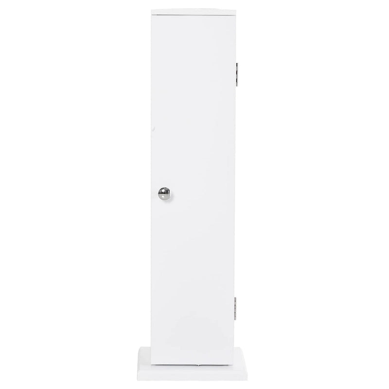 HomCom Vertical White Bathroom Storage Cabinet - 7.75*7.75*25.75