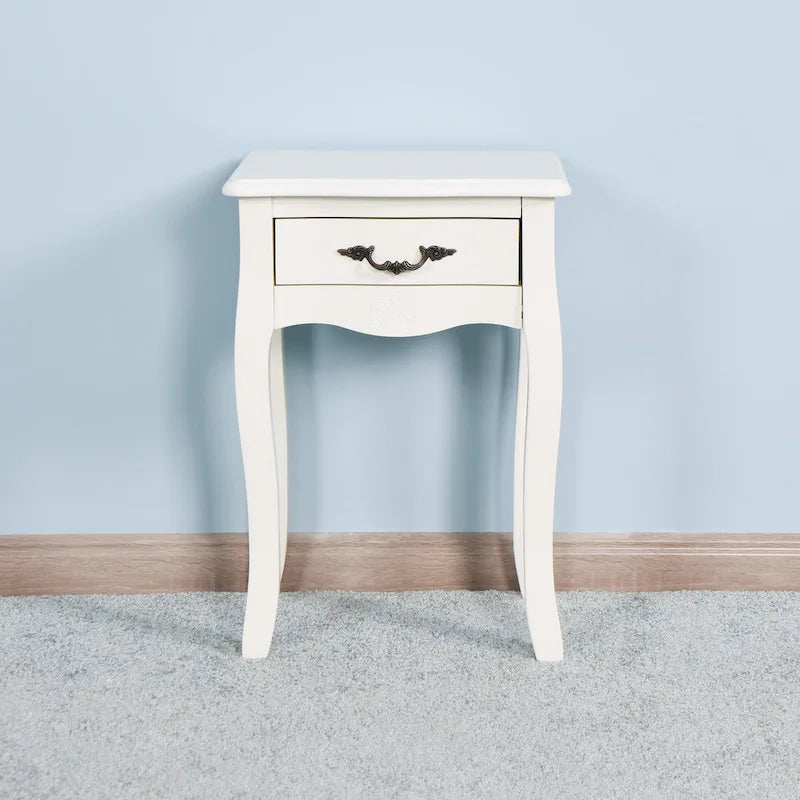 Bathroom Floor-standing Storage Table with a Drawer, 4 Curved Legs