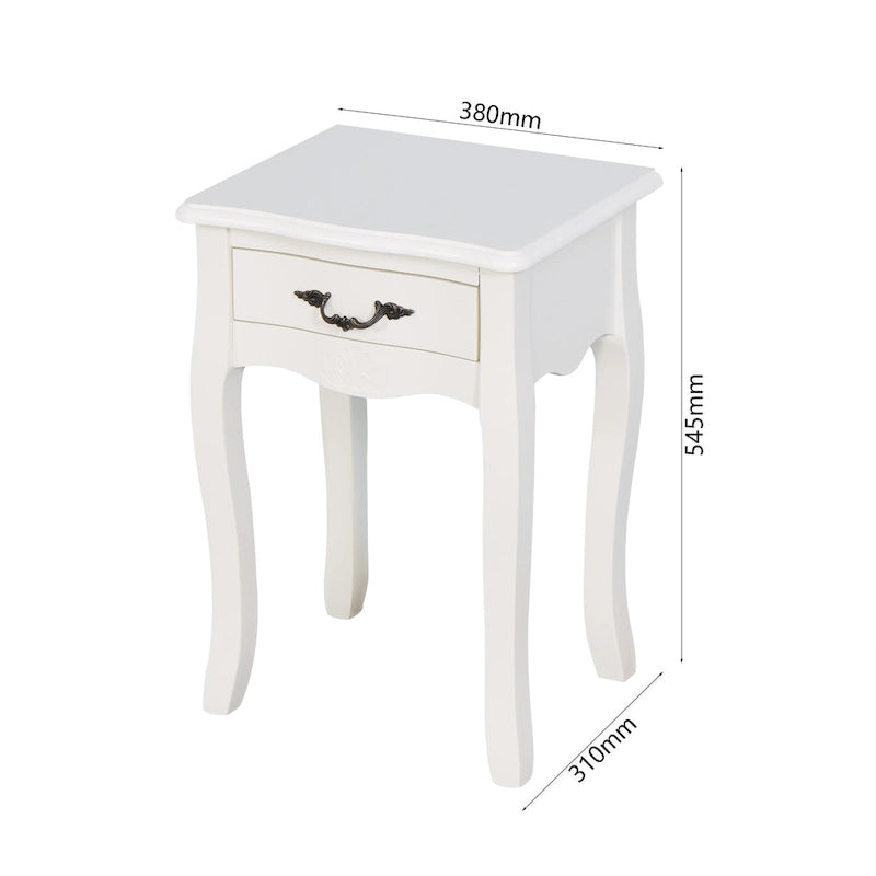 Bathroom Floor-standing Storage Table with a Drawer, 4 Curved Legs