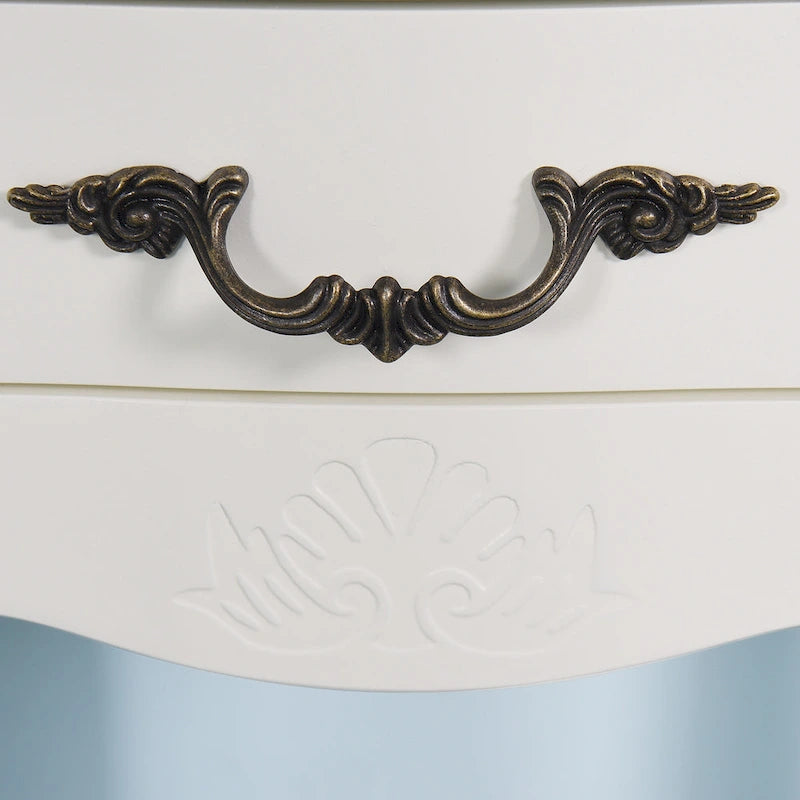 Bathroom Floor-standing Storage Table with a Drawer, 4 Curved Legs