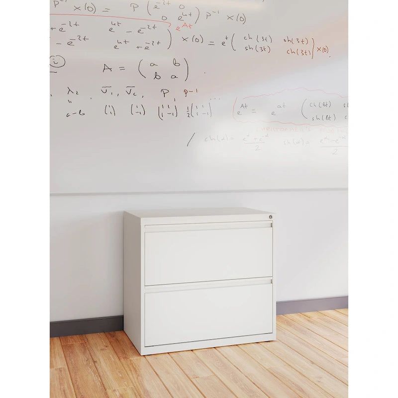 Hirsh 30 Inch Wide 2 Drawer Lateral 101 File Cabinet, White