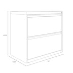Hirsh 30 Inch Wide 2 Drawer Lateral 101 File Cabinet, White
