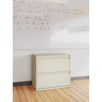 Hirsh 30 Inch Wide 2 Drawer Lateral 101 File Cabinet, White