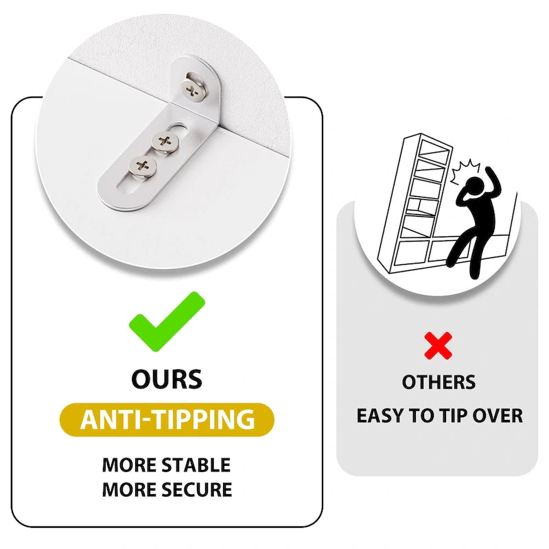 U-Can 4-Piece Entertainment Wall Unit with 13 shelves,8 Drawers and 2 Cabinets, Multifunctional TV Stand Media Storage Cabinet w