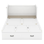 Full Size Murphy Bed with USB Port and a Large Drawer, Gray