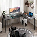 60 Large Home Office Corner Desk L-Shaped Computer Desk with Mouse Pad