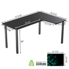 60 Large Home Office Corner Desk L-Shaped Computer Desk with Mouse Pad