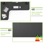 60 Large Home Office Corner Desk L-Shaped Computer Desk with Mouse Pad