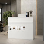 Modern Reception Desk Front Counter Table w/ Decor Light by Timechee