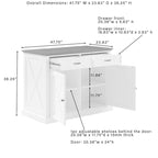 Crosley Clifton Kitchen Island - 23.63d x 47.75w x 36.25h