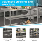 Stainless Steel Kitchen Work Table