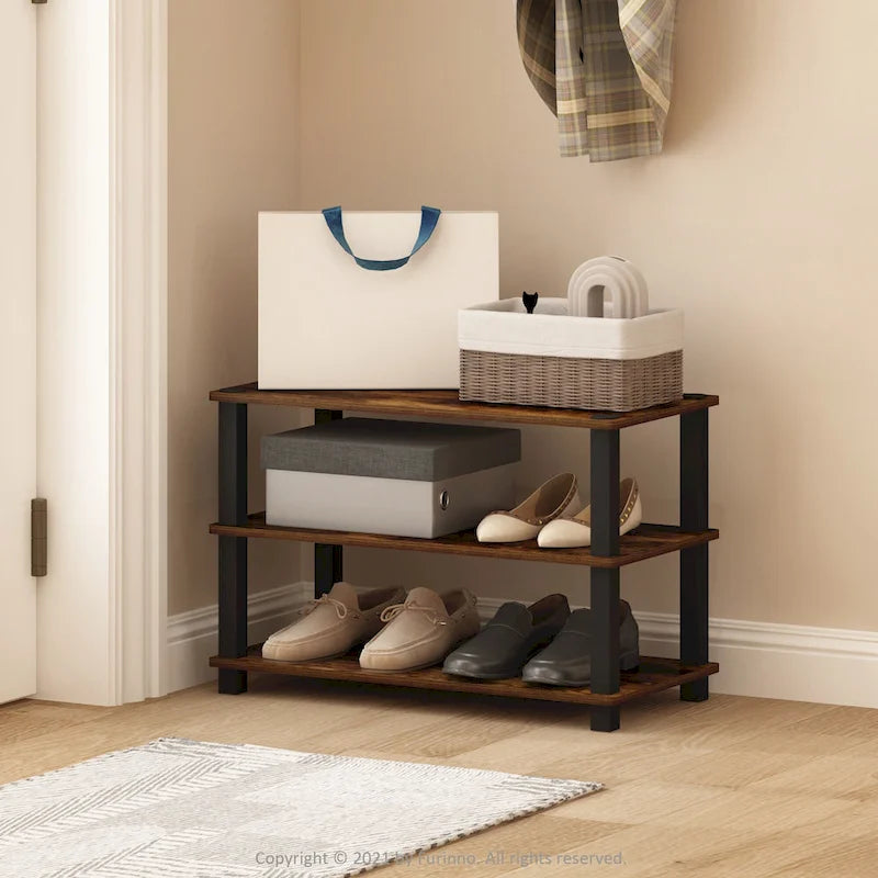 Furinno Turn-S-Tube 3-Tier Shoe Rack