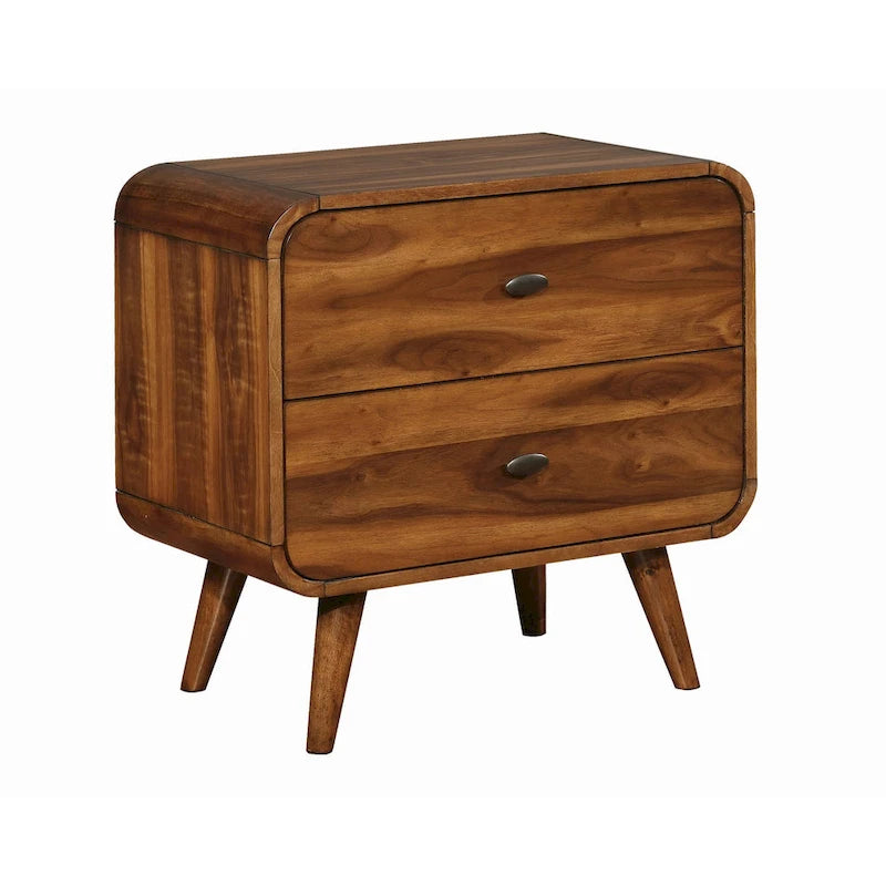 Edward Dark Walnut 2-drawer Nightstand