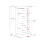 East West Furniture Pandora Wooden queen bedroom set with a queen bed frames White Finish(Pieces Option)