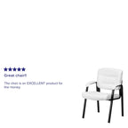 Upholstered Tufted Executive Reception Chair with Padded Arms - 23.25W x 26D x 36H