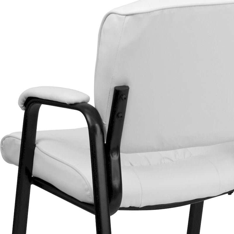 Upholstered Tufted Executive Reception Chair with Padded Arms - 23.25W x 26D x 36H