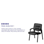 Upholstered Tufted Executive Reception Chair with Padded Arms - 23.25W x 26D x 36H