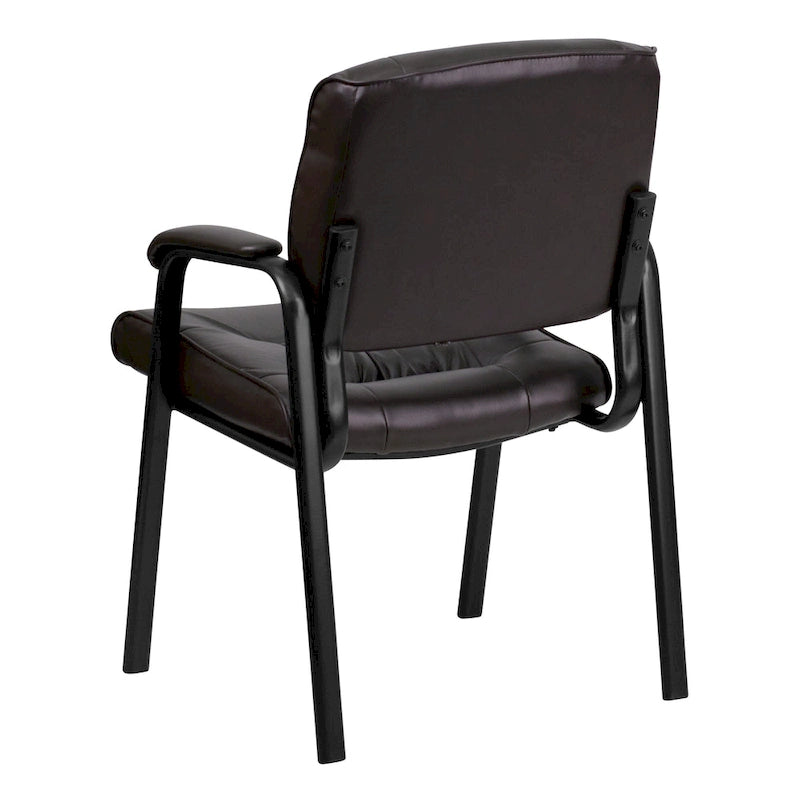 Upholstered Tufted Executive Reception Chair with Padded Arms - 23.25W x 26D x 36H