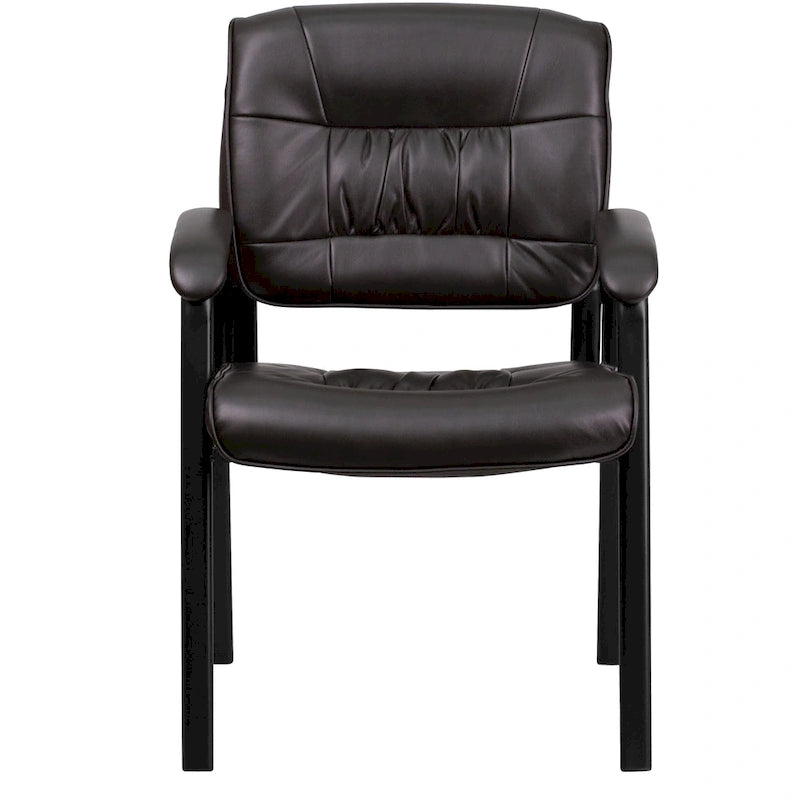 Upholstered Tufted Executive Reception Chair with Padded Arms - 23.25W x 26D x 36H