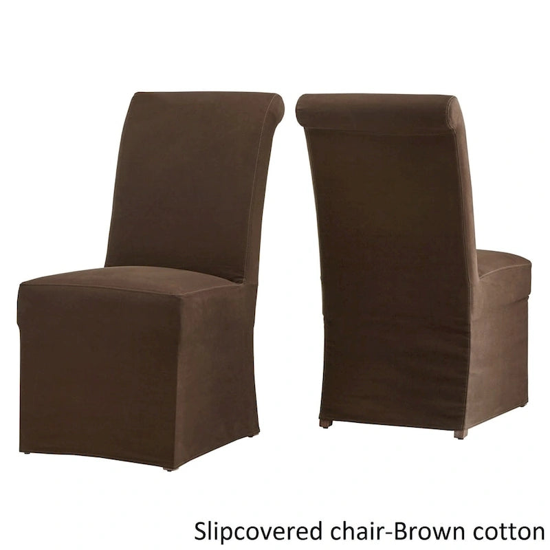 Potomac Slipcovered Rolled Back Parsons Chairs (Set of 2) by iNSPIRE Q Artisan