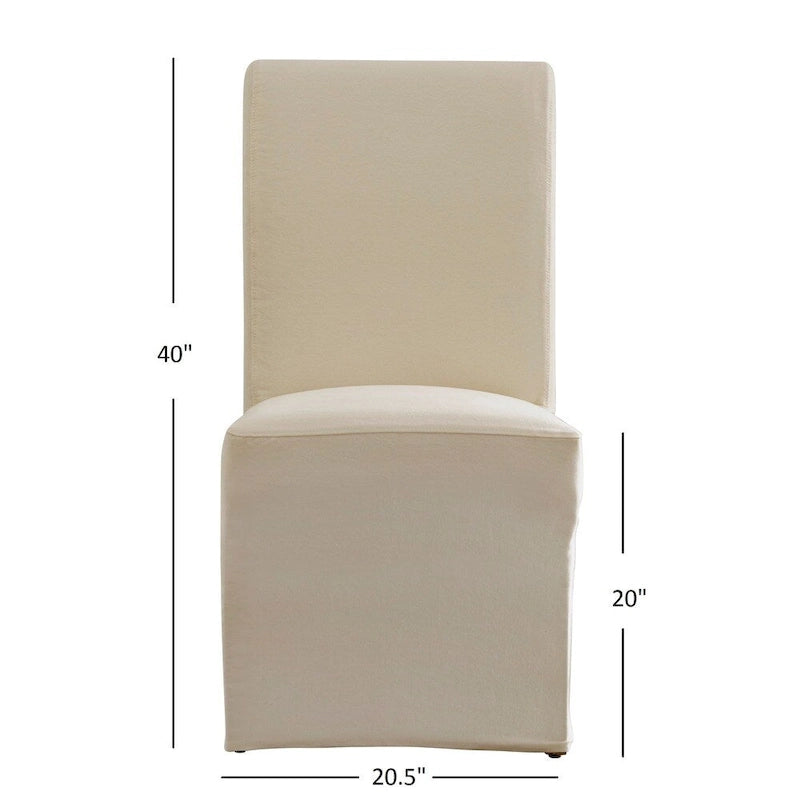 Potomac Slipcovered Rolled Back Parsons Chairs (Set of 2) by iNSPIRE Q Artisan