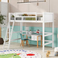 Merax Solid Wood Twin Size Loft Bed with Ladder